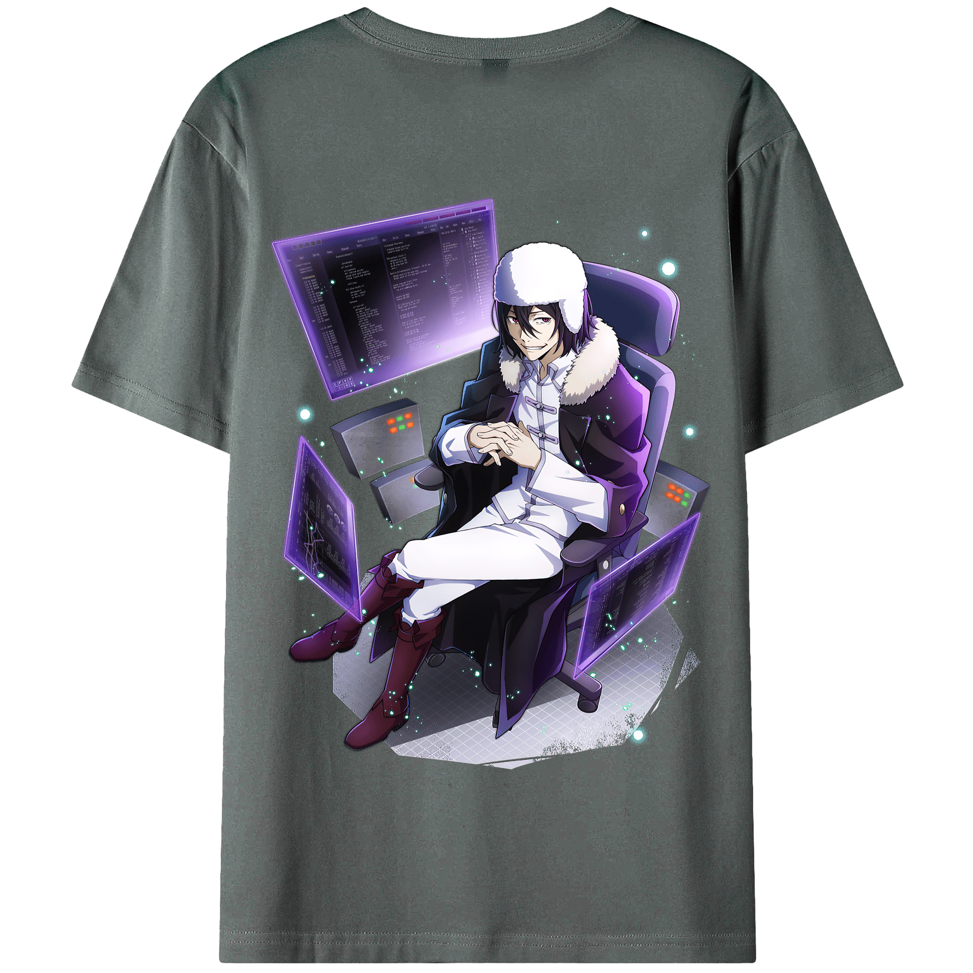 （画像用） 文豪ストレイドッグス Bungo Stray Dogs 綿100％半袖Tシャツ（背面プリント）